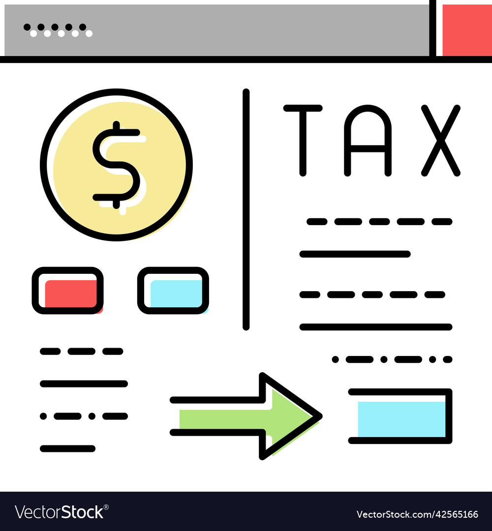 Payment of taxes and fees color icon