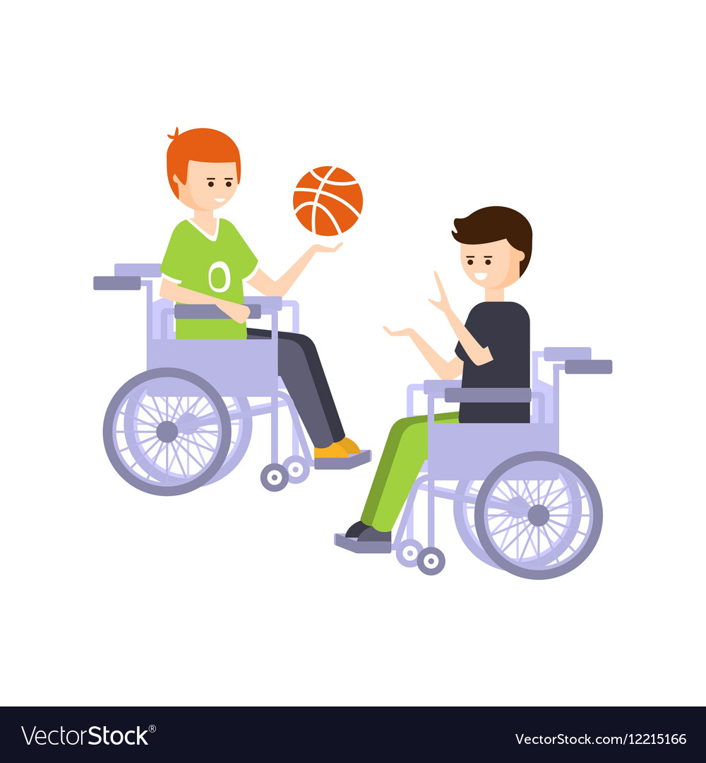 physically-handicapped-person-living-full-happy-vector-image