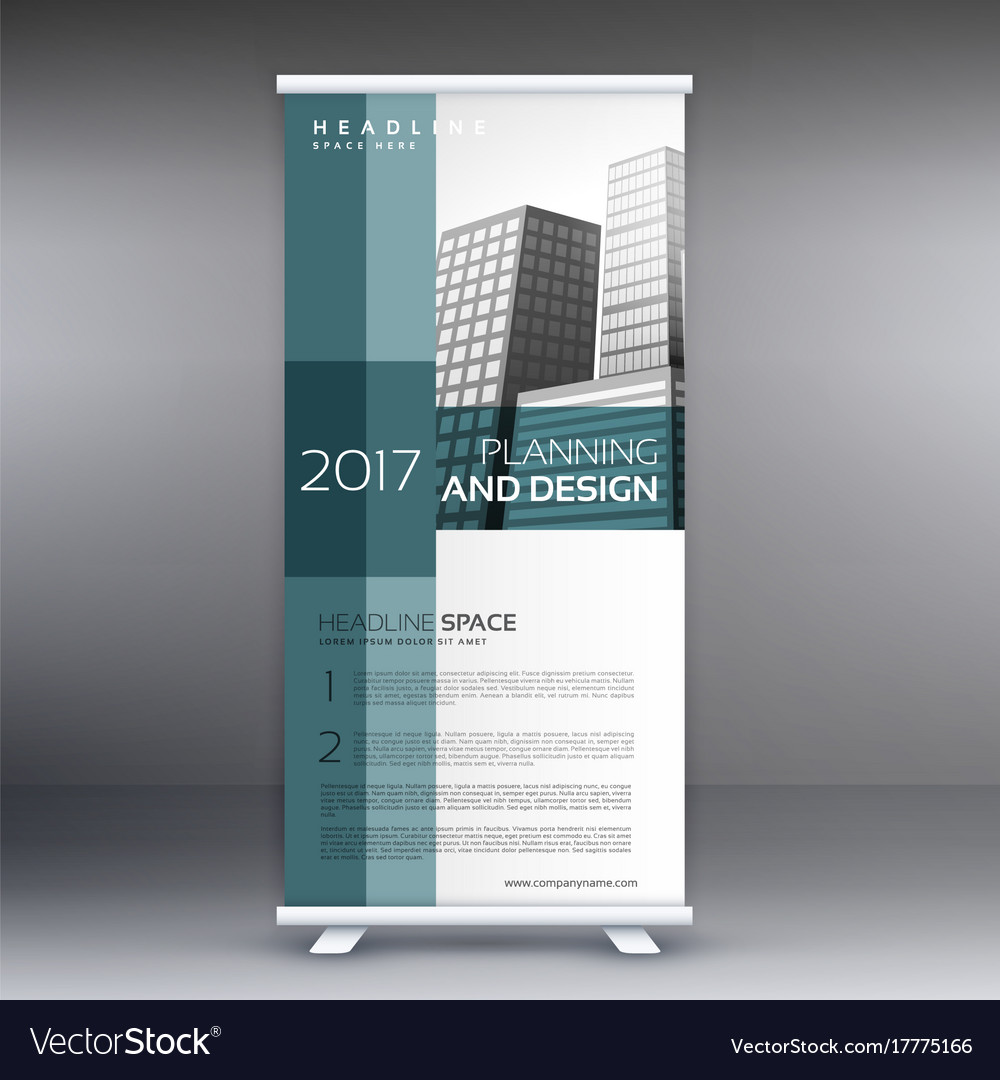 Professional Roll Up Standee Banner Design Vector Image