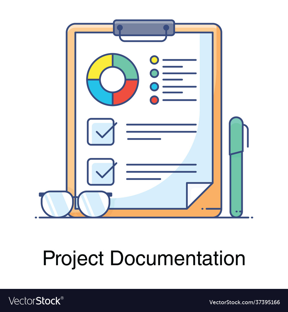 Project Documentation Royalty Free Vector Image