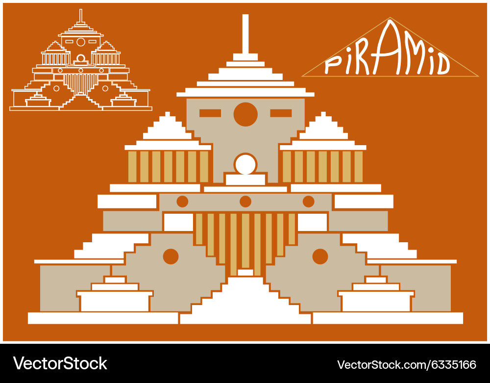 Pyramid Overhead Vector Pyramids Royalty Free Vector Image - VectorStock
