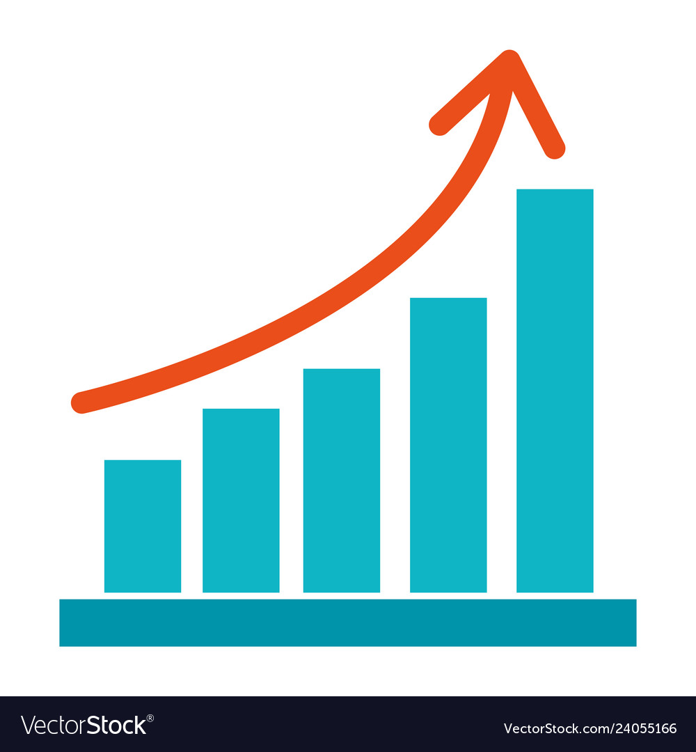 Statistics graphics cartoon Royalty Free Vector Image