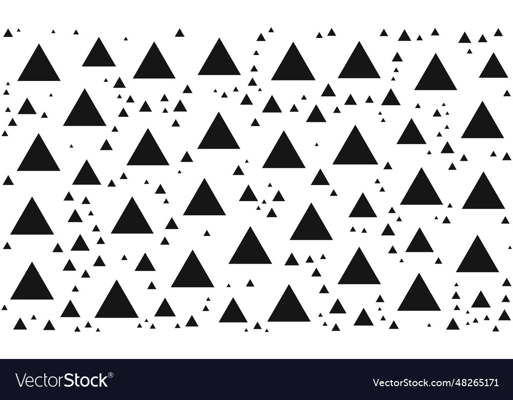 Black and white random triangle pattern vector image Black and white random triangle pattern