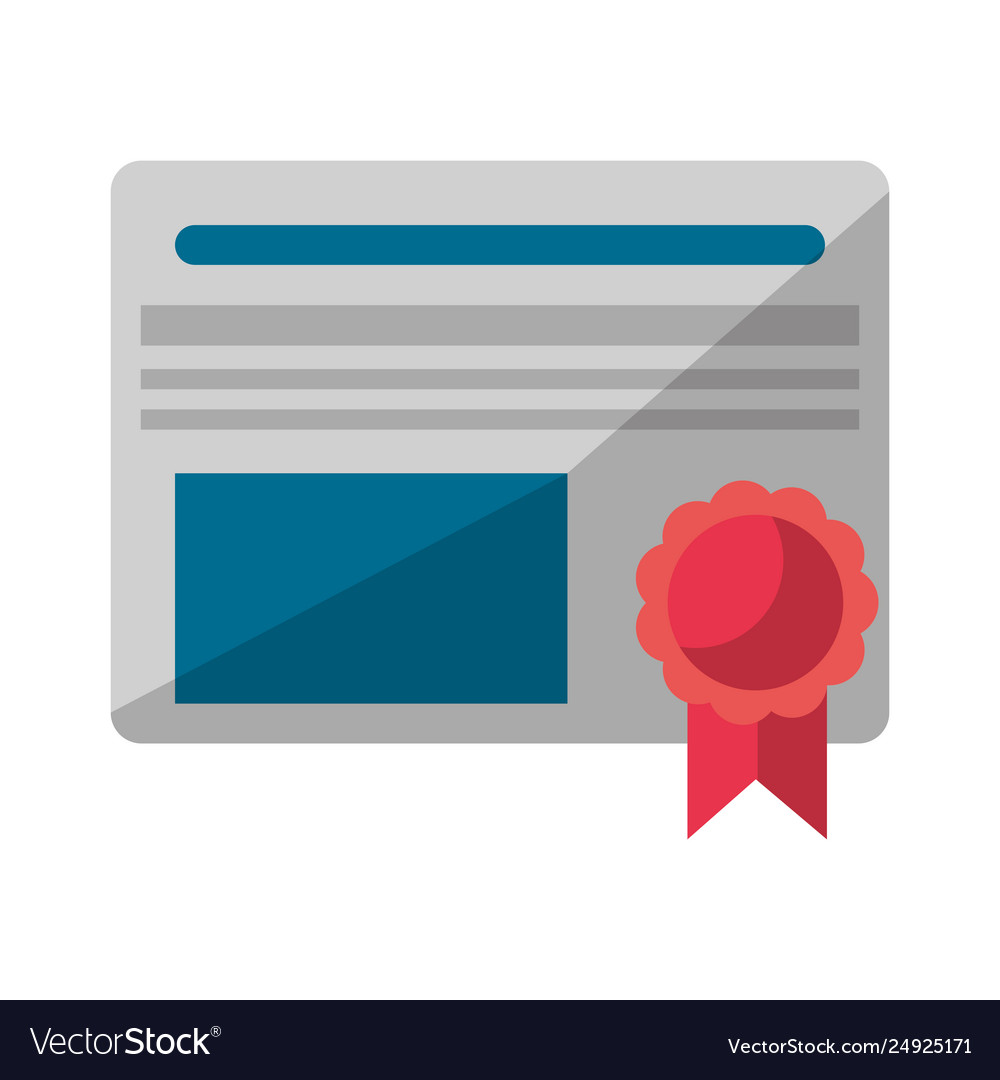 Diploma education certification symbol vector image Diploma education certification symbol