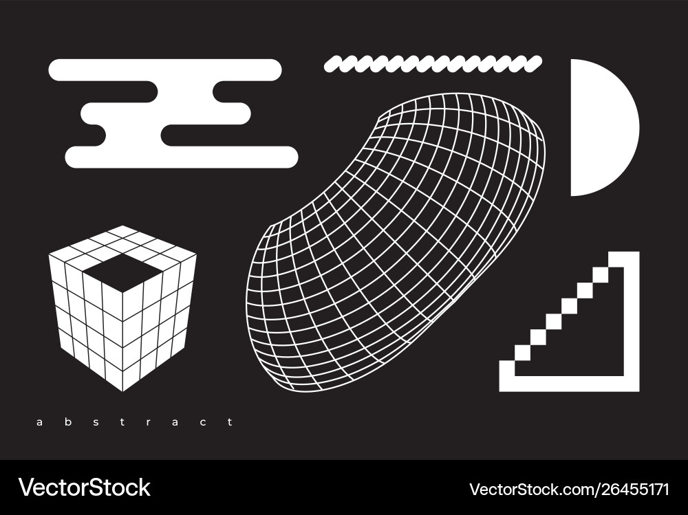 Geometric shapes collection for design Royalty Free Vector