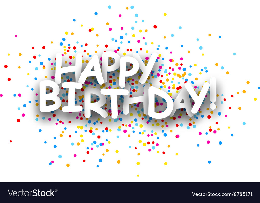 Happy birthday paper banner Royalty Free Vector Image