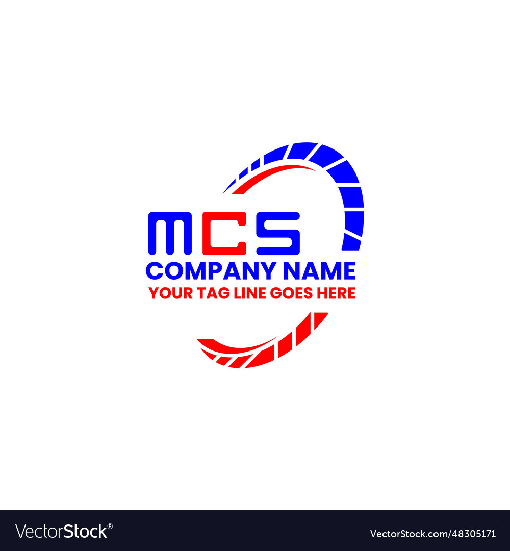 Mcs letter logo creative design with graphic mcs Vector Image