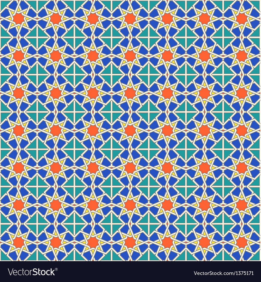 Seamless moroccan pattern background Royalty Free Vector