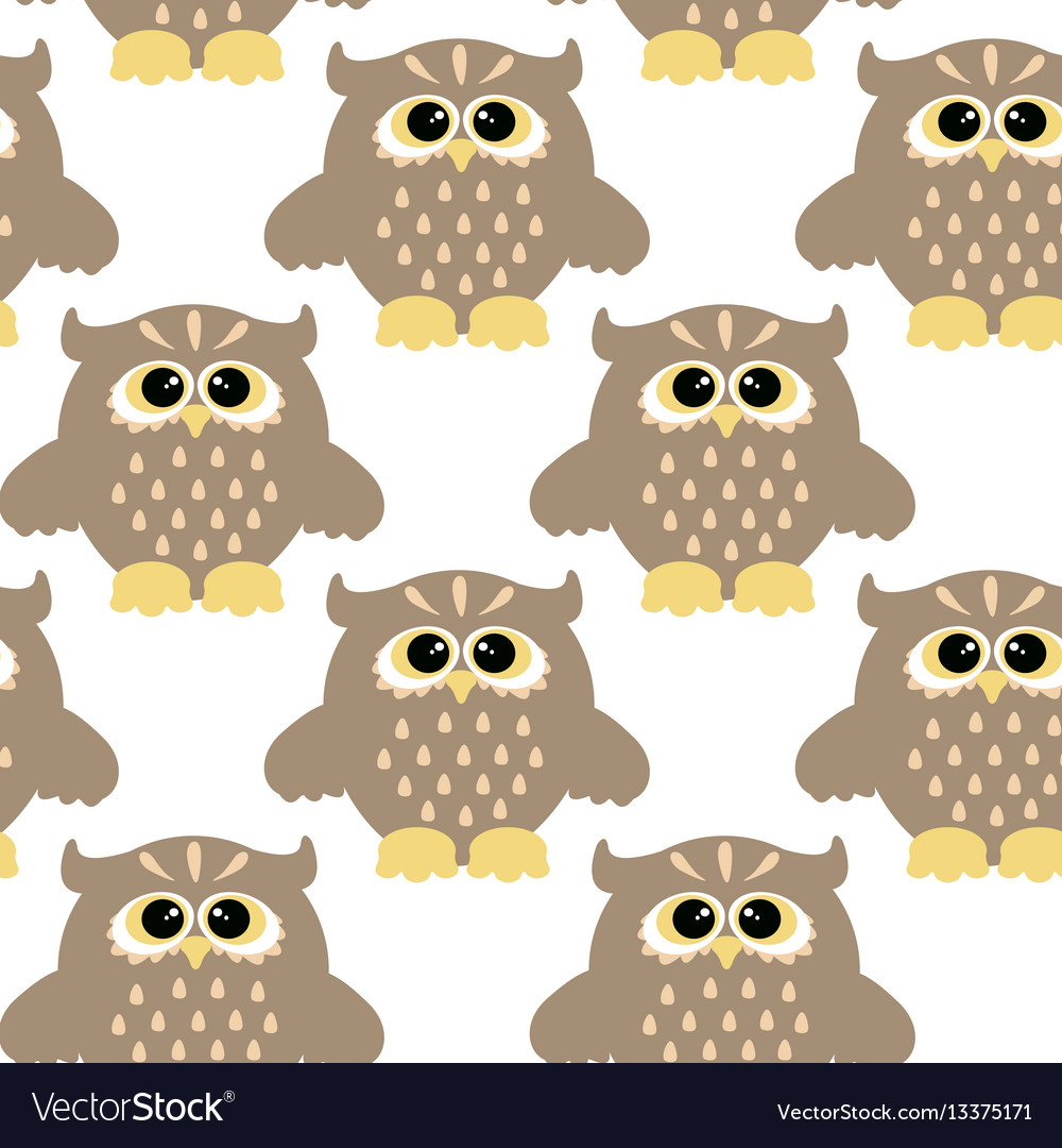 Seamless pattern with color owl