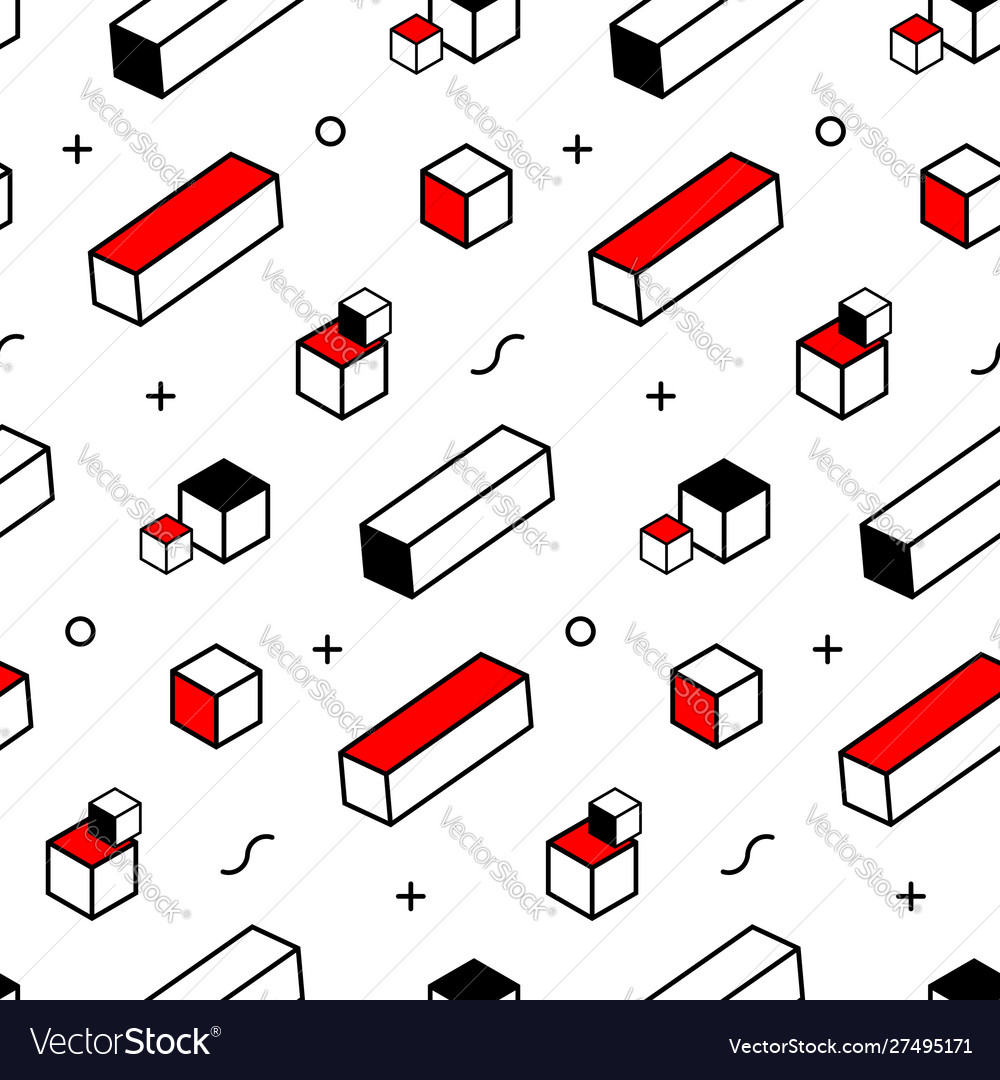 Seamless pattern with geometric elements modern vector image Seamless pattern with geometric elements modern