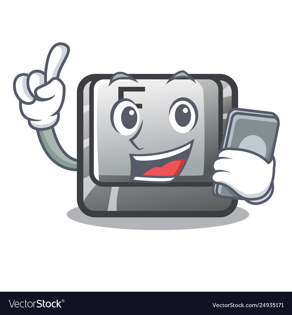 With phone f button in character shape