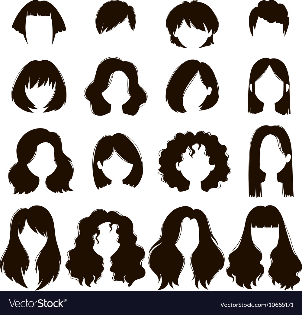 Woman hairstyle Royalty Free Vector Image - VectorStock