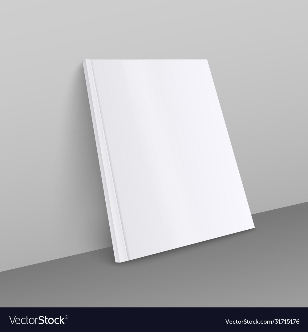 Blank white magazine realistic mockup a4 format