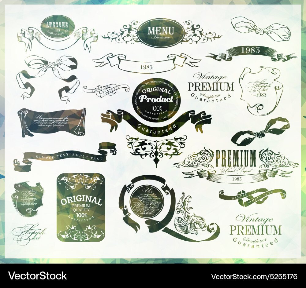 Calligraphic design elements Royalty Free Vector Image