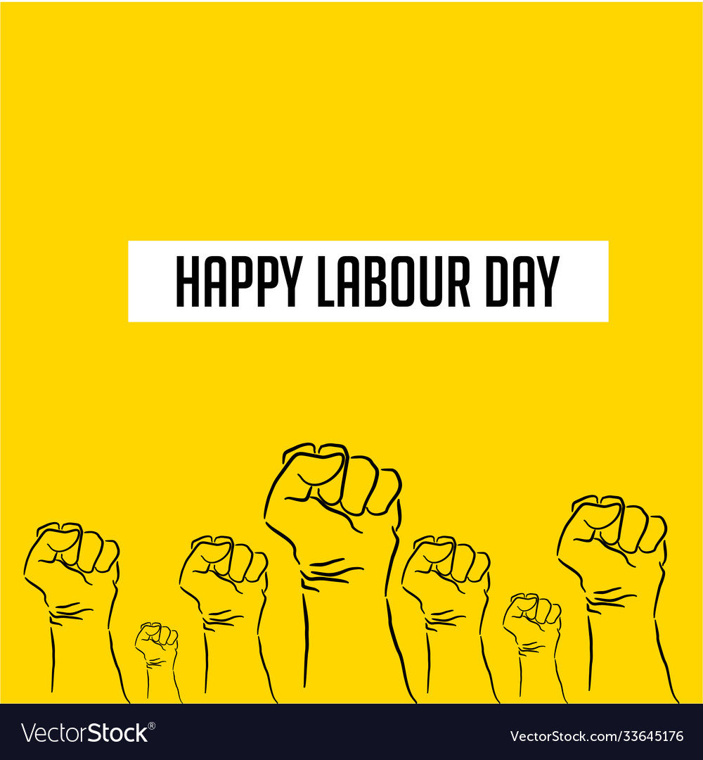 Happy labour day template design Royalty Free Vector Image