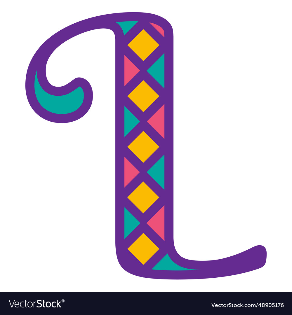 Letter l mardi gras