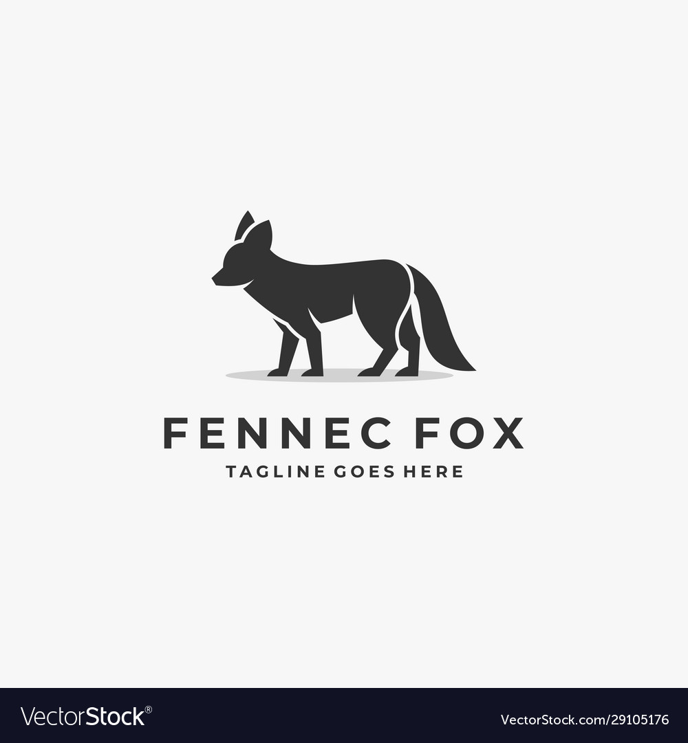 Logo Fox Elegant Silhouette Style Royalty Free Vector Image