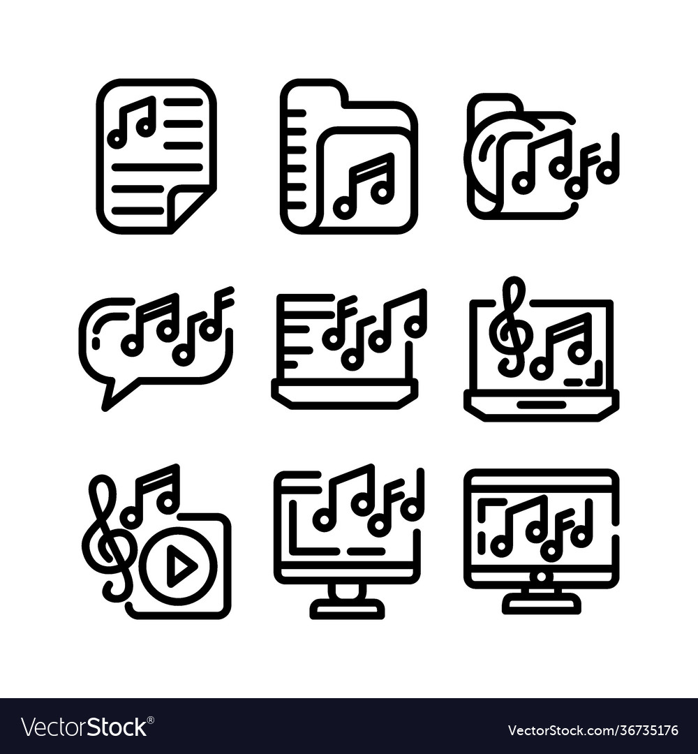 Music icon or logo isolated sign symbol