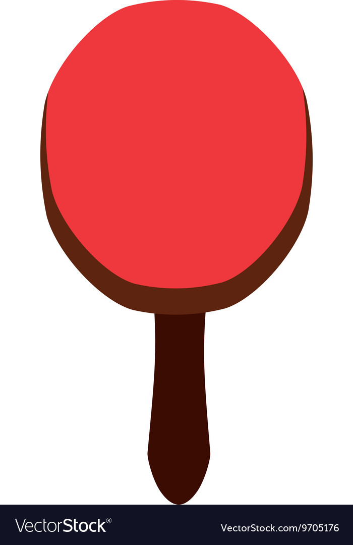 Ping pong racket isolated icon design