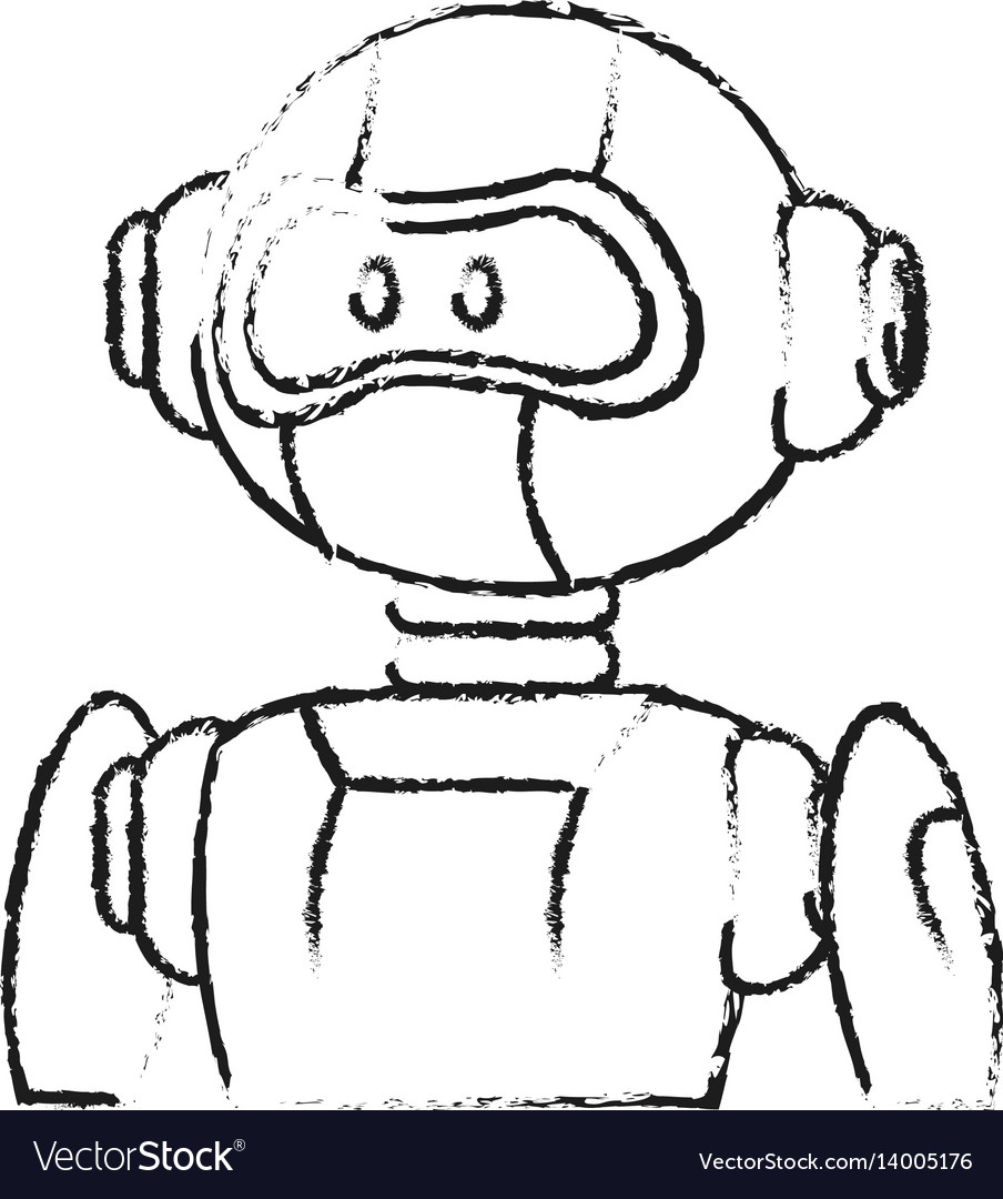 Robot technology icon image Royalty Free Vector Image