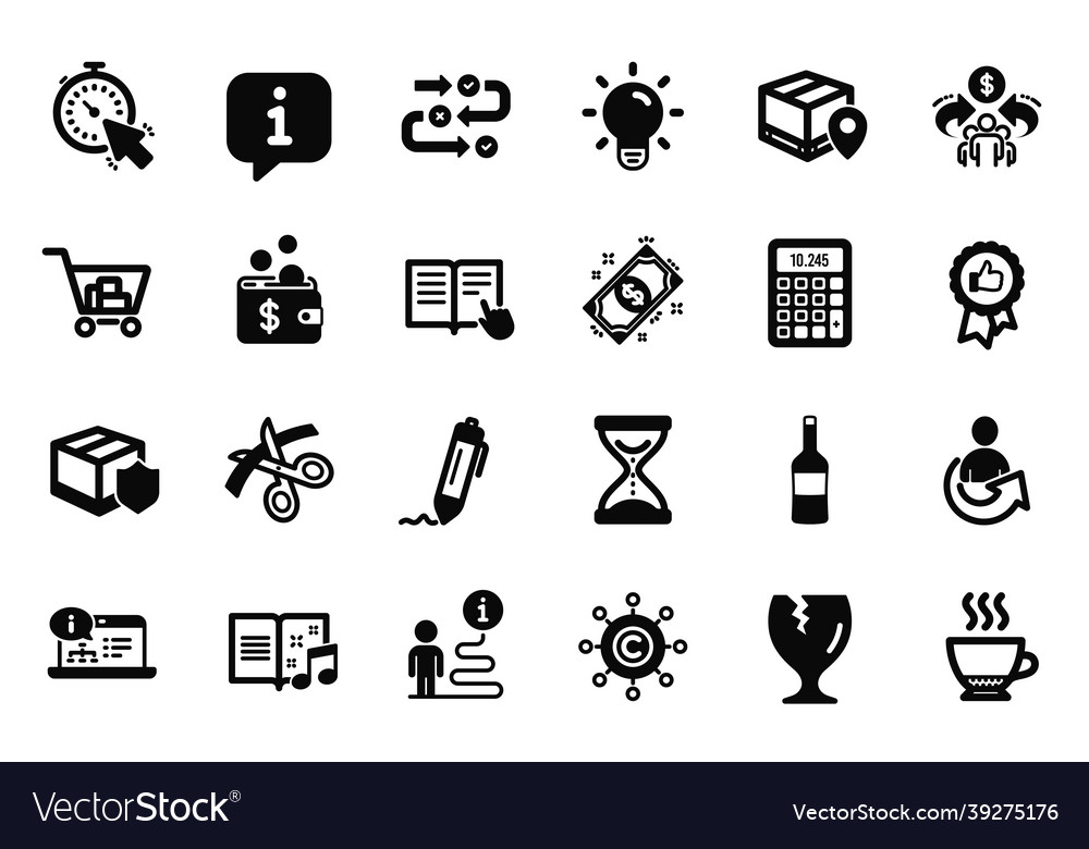 Set of simple icons related to internet vector image Set of simple icons related to internet