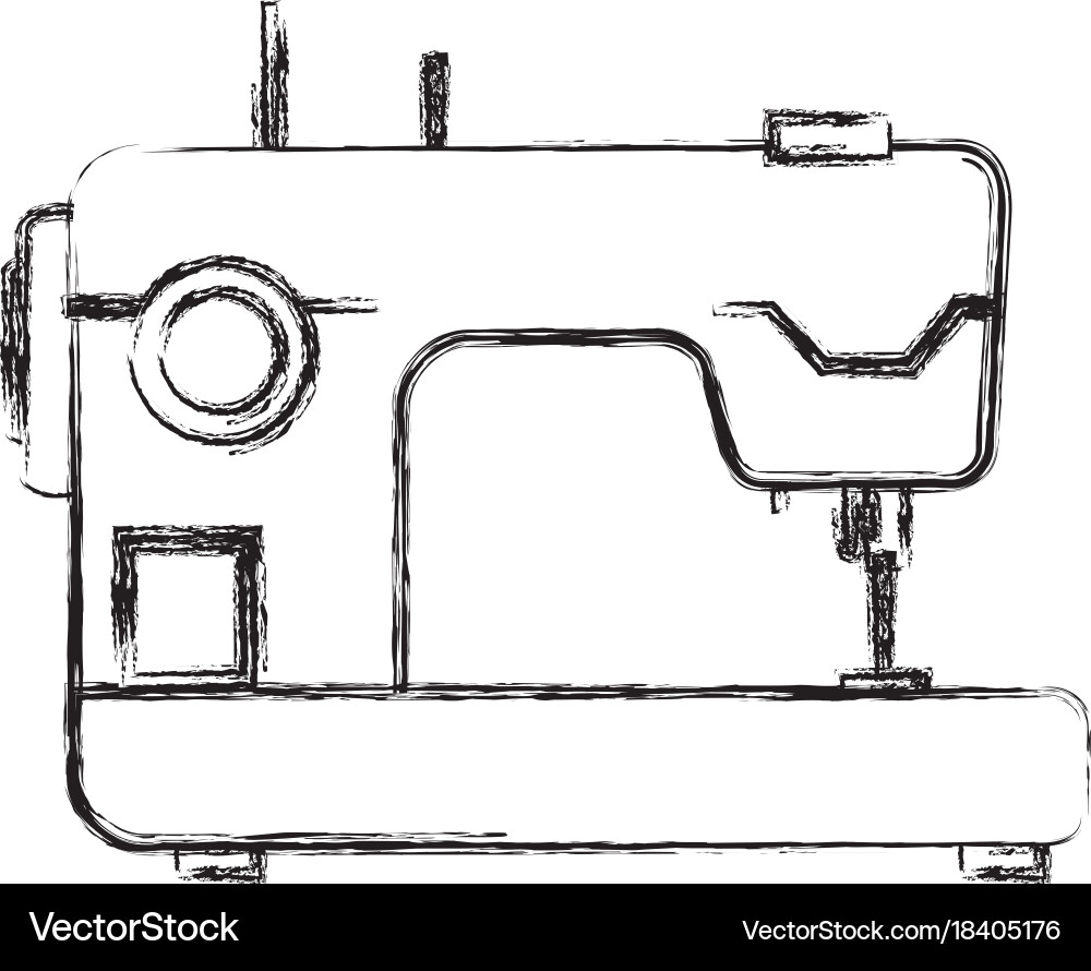 Sewing machine isolated icon Royalty Free Vector Image
