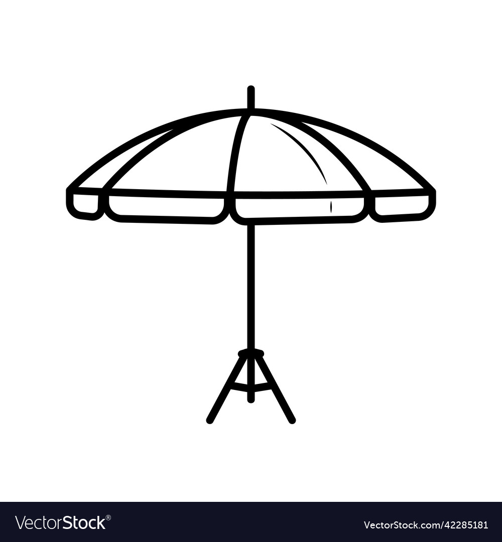 A large umbrella icon beach vacation logo