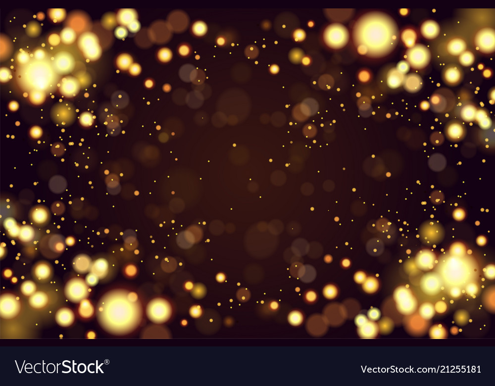 Abstract defocused circular golden luxury gold