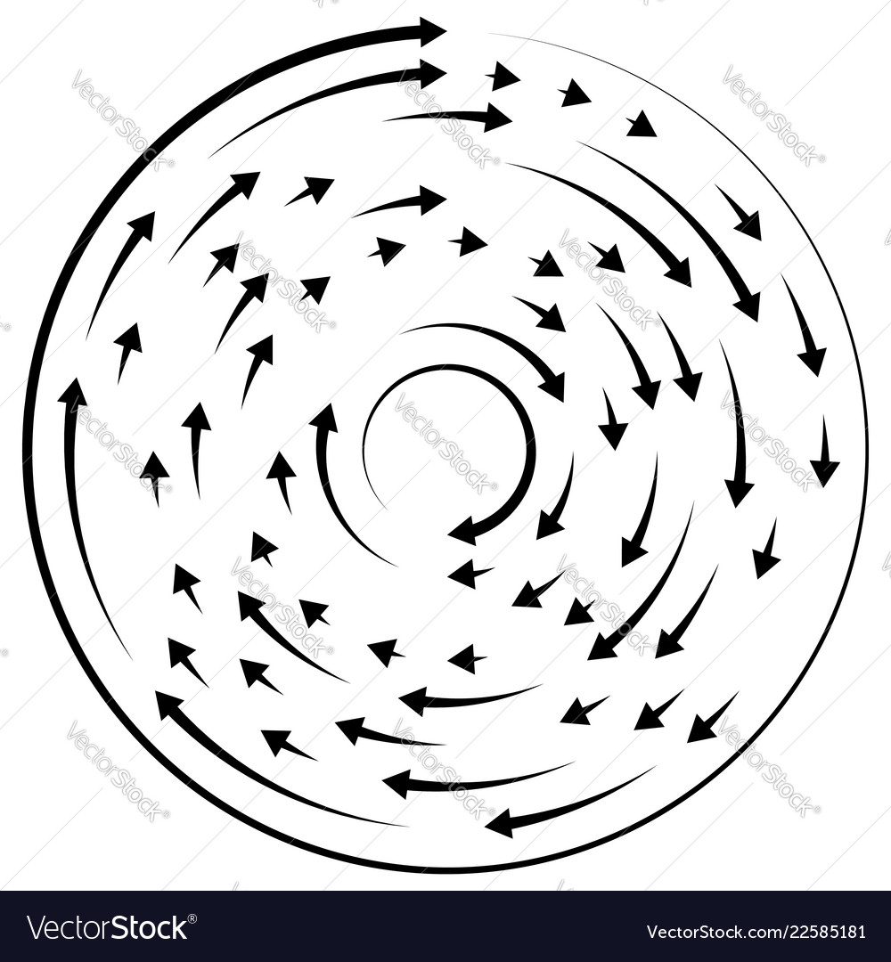Circular concentric arrows cyclic cycle vector image Circular concentric arrows cyclic cycle