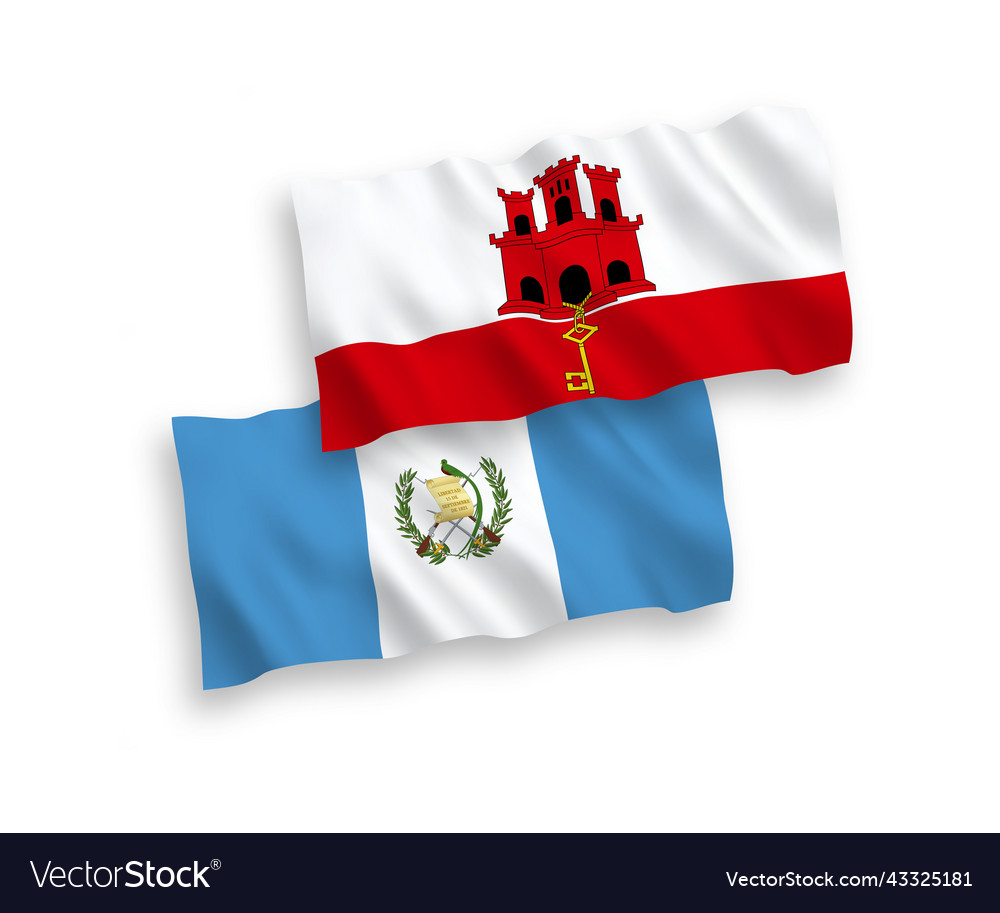 Flaggen von Republik guatemala und Gibraltar