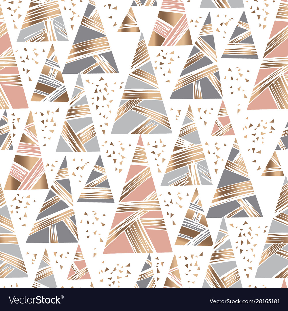 Hand drawn triangle christmas tree pattern Vector Image