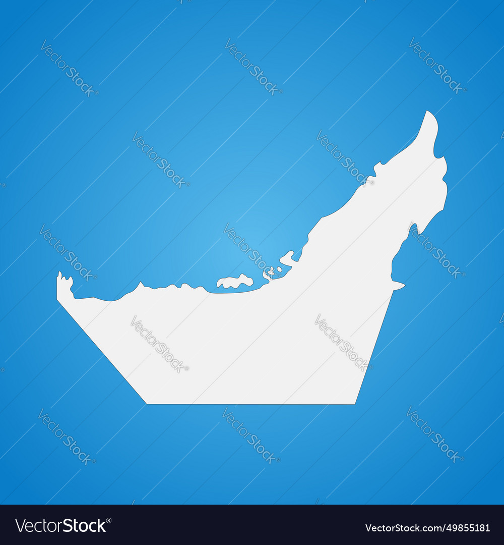 Highly detailed united arab emirates map Vector Image