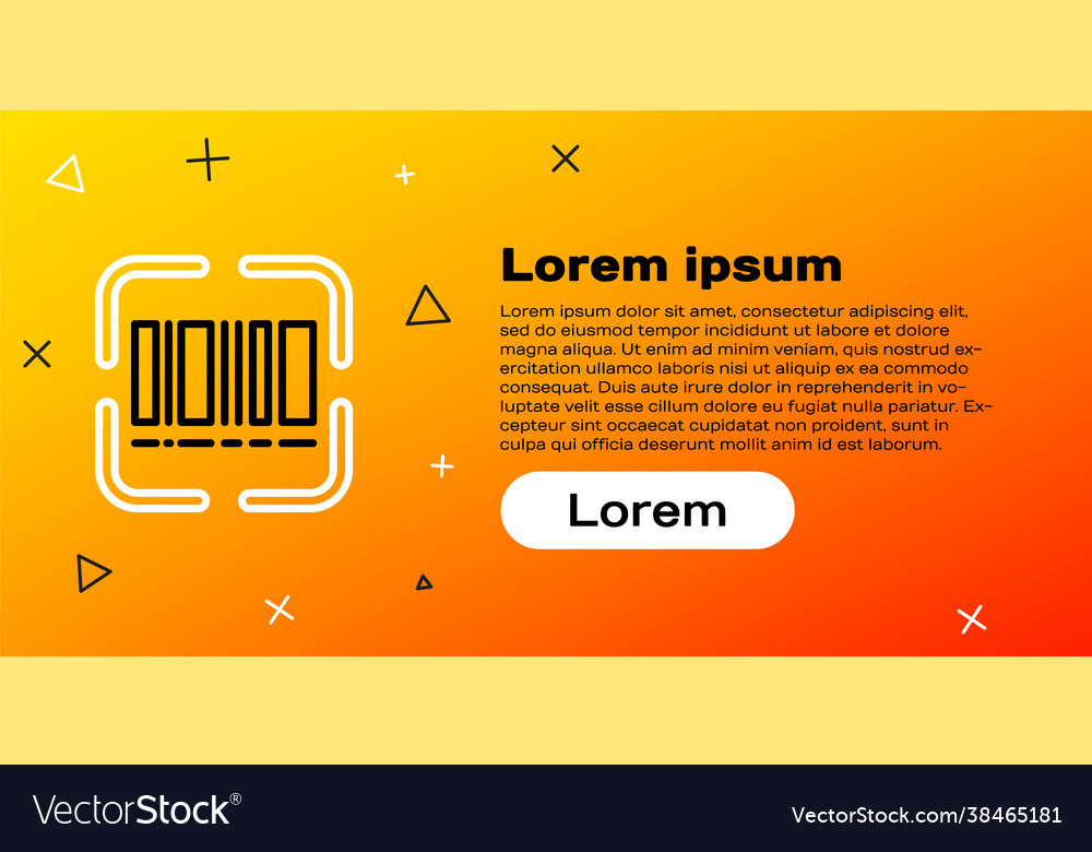 Line scanner scanning bar code icon isolated vector image Line scanner scanning bar code icon isolated