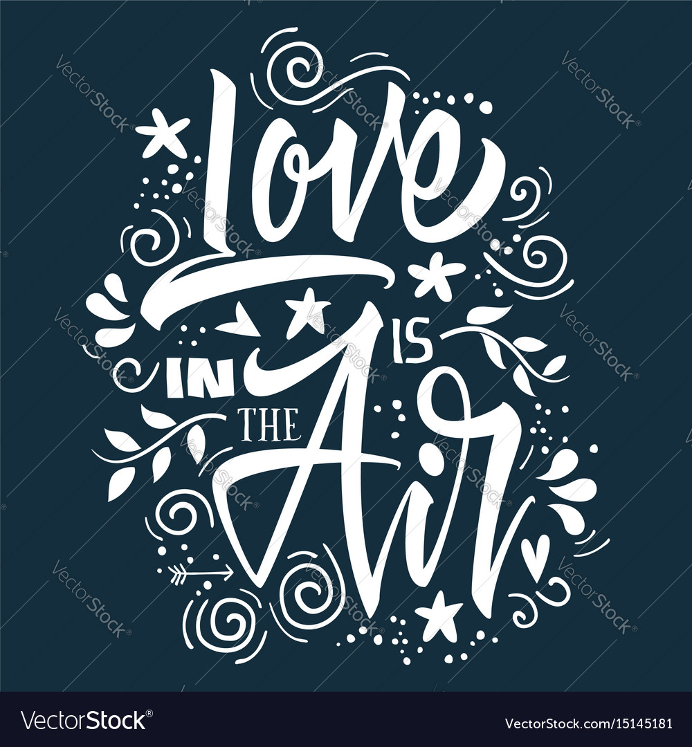 Love is in the air print for t-shirt Royalty Free Vector