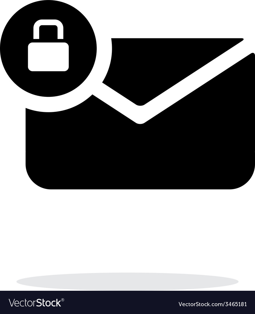 Secure mail icon on white background