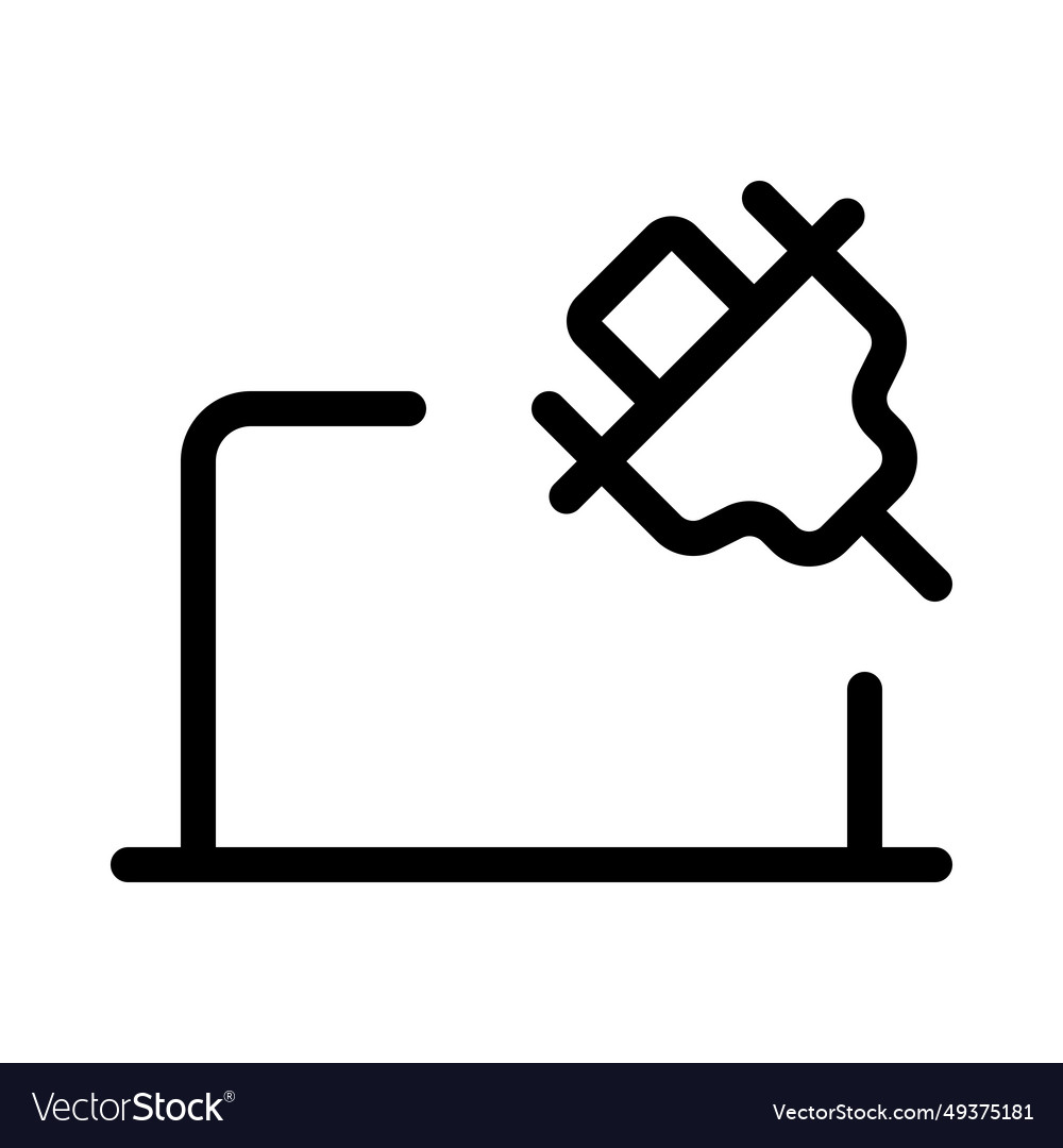 Vga connection to laptop for external display Vector Image