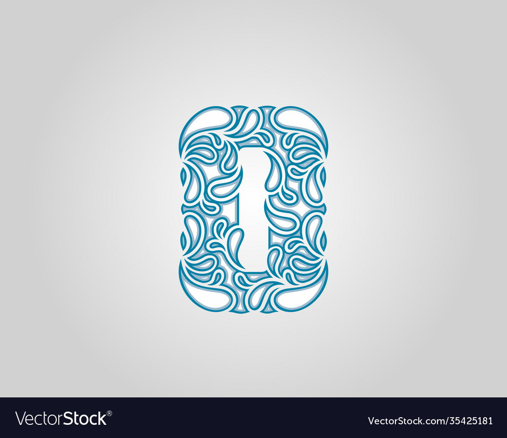 Water splash initial o letter logo icon