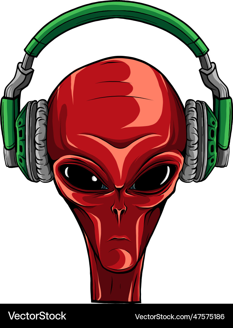 Alien head design Royalty Free Vector Image - VectorStock