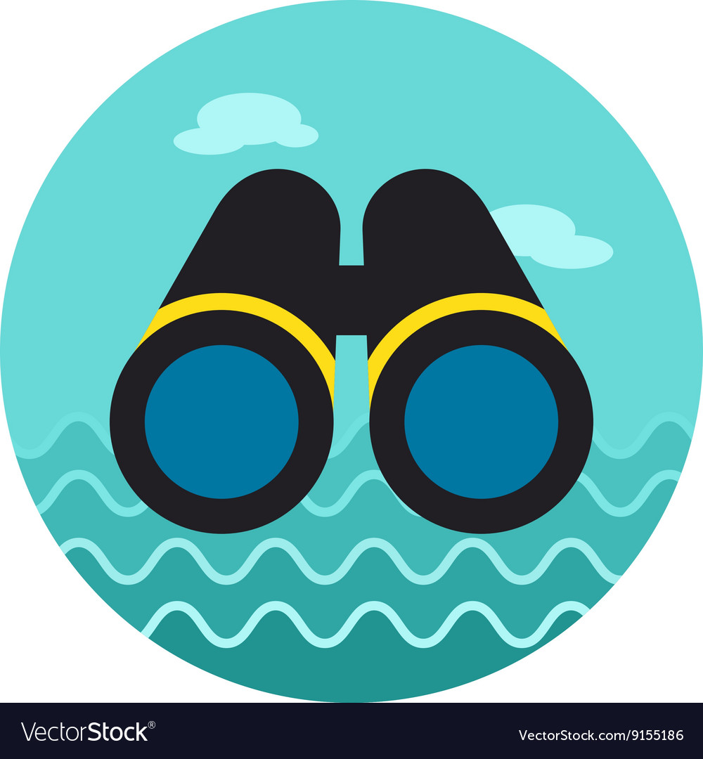 Binoculars icon summer marine