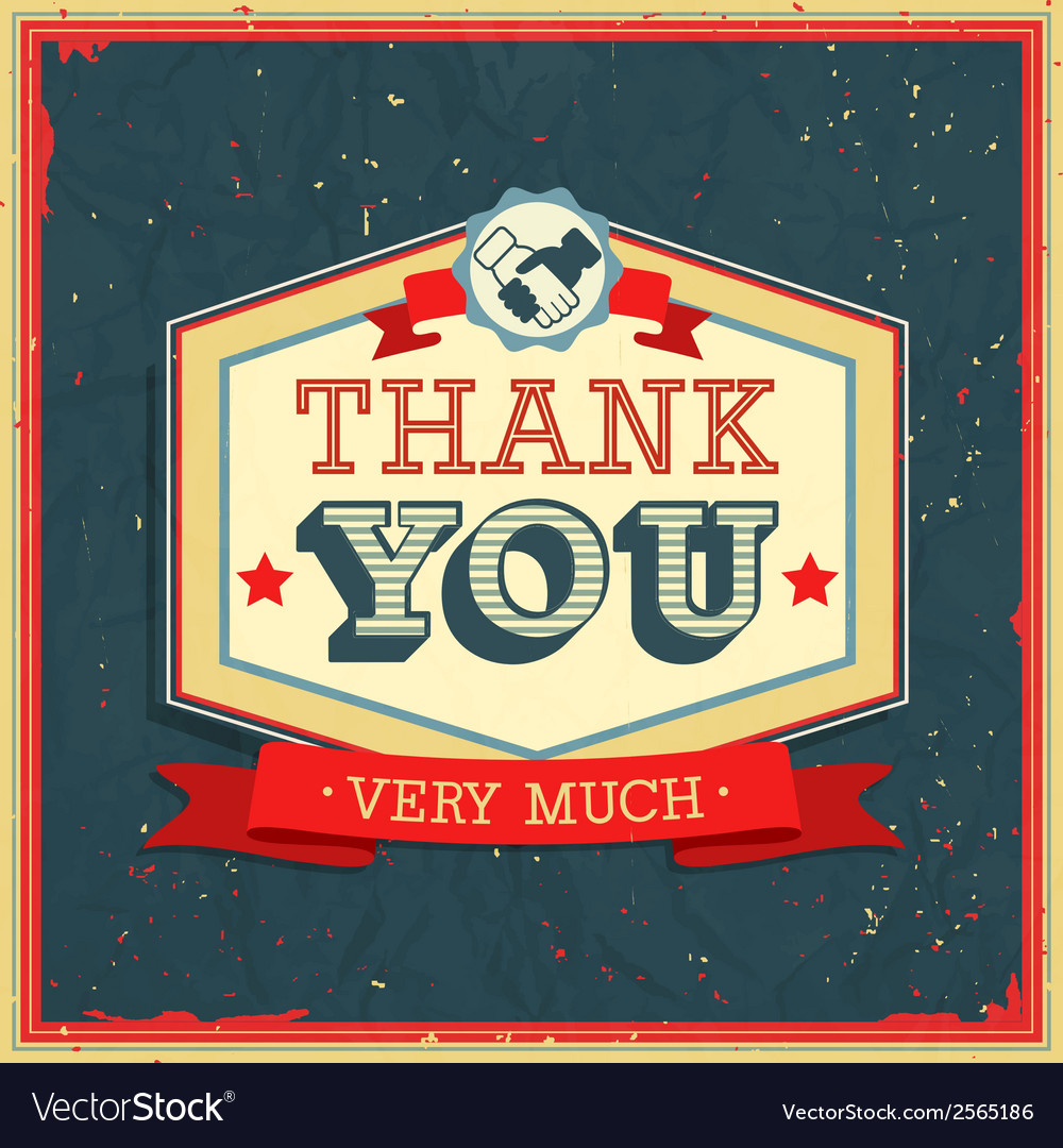 Card Thank You2 Royalty Free Vector Image - VectorStock