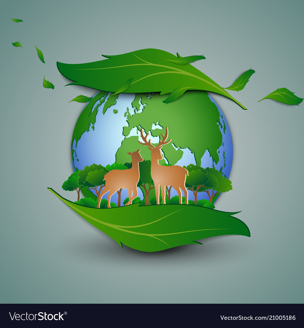 Concept of eco friendly save the environment Vector Image