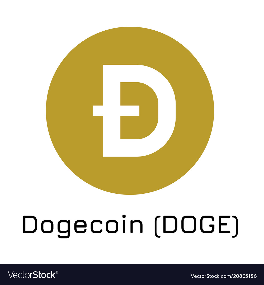 Dogecoin Doge Crypto Coin Royalty Free Vector Image