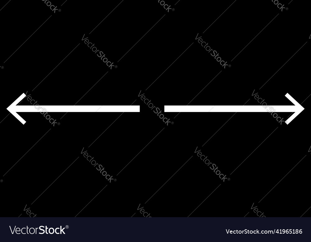 Left and right arrow pointer cursor in opposite vector image Left and right arrow pointer cursor in opposite