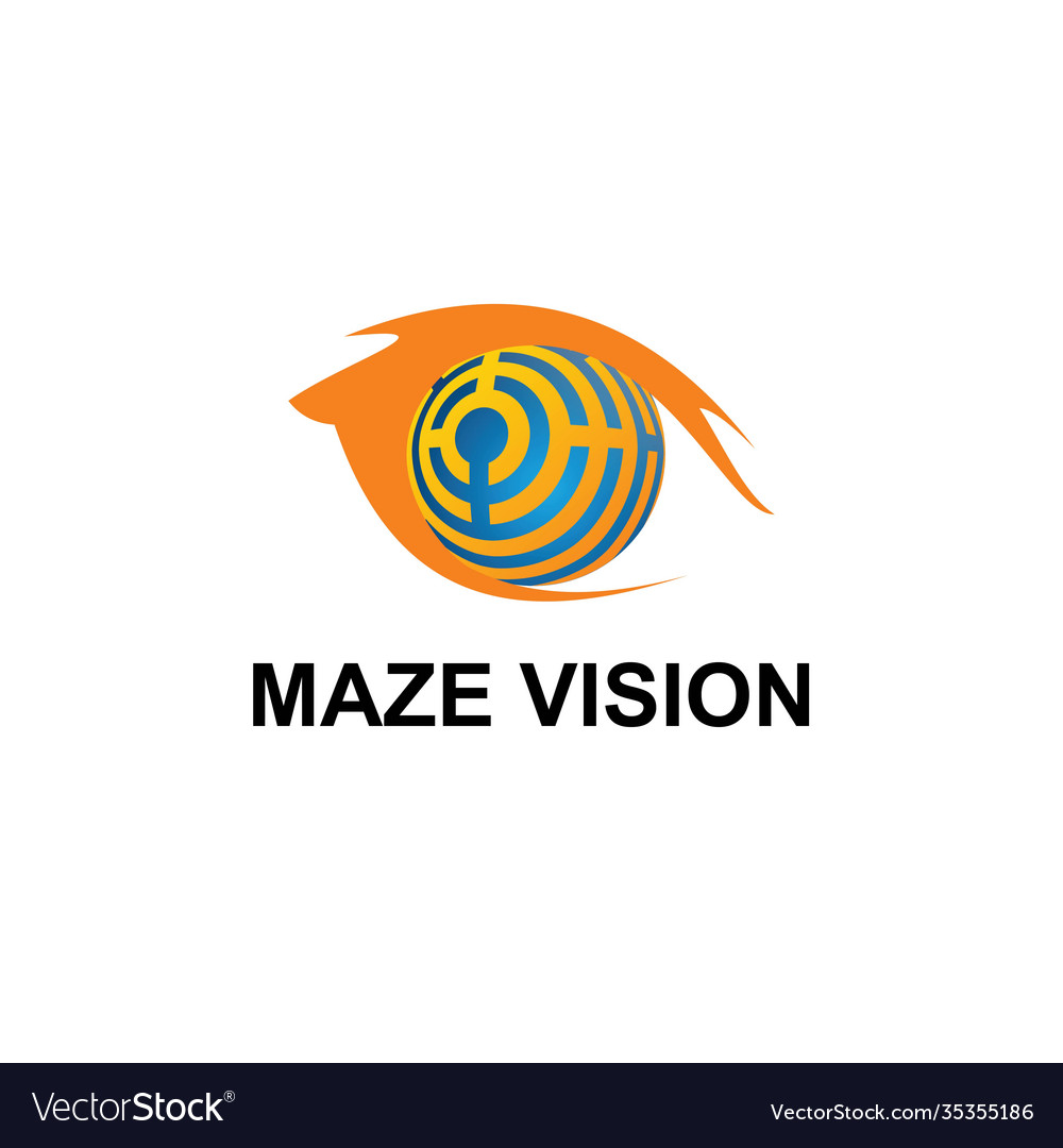 Maze vision symbol logo design inspirations