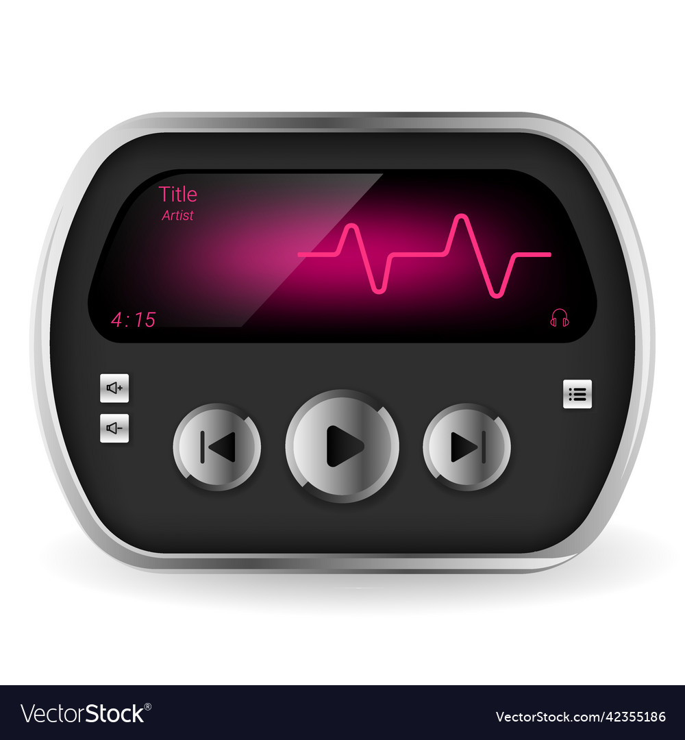 Music player 3d object smartphone redesign