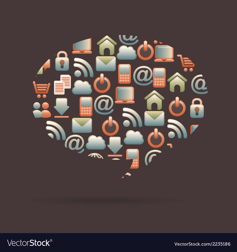 Networking design over dark background