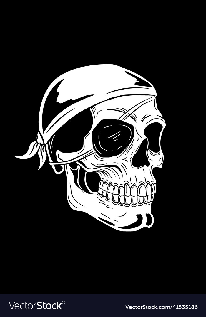 Pirate skull Royalty Free Vector Image - VectorStock