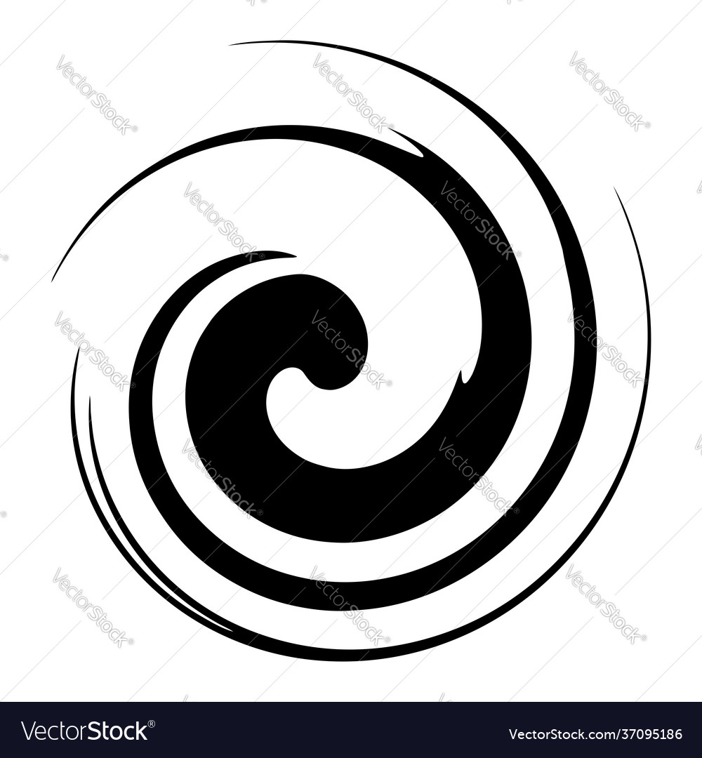 Spiral volute helix abstract design element swirl vector image Spiral volute helix abstract design element swirl