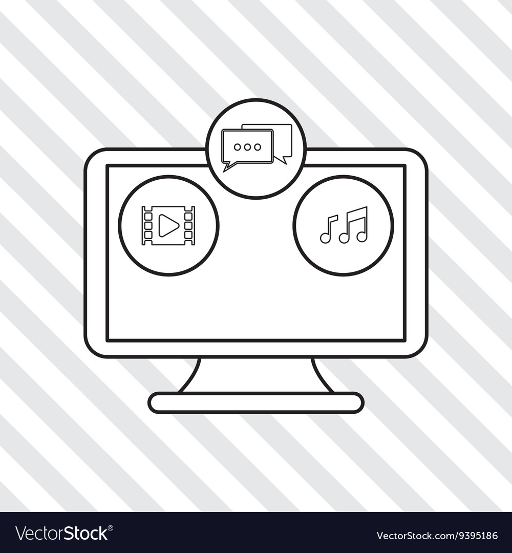 Technology design computer icon colorful