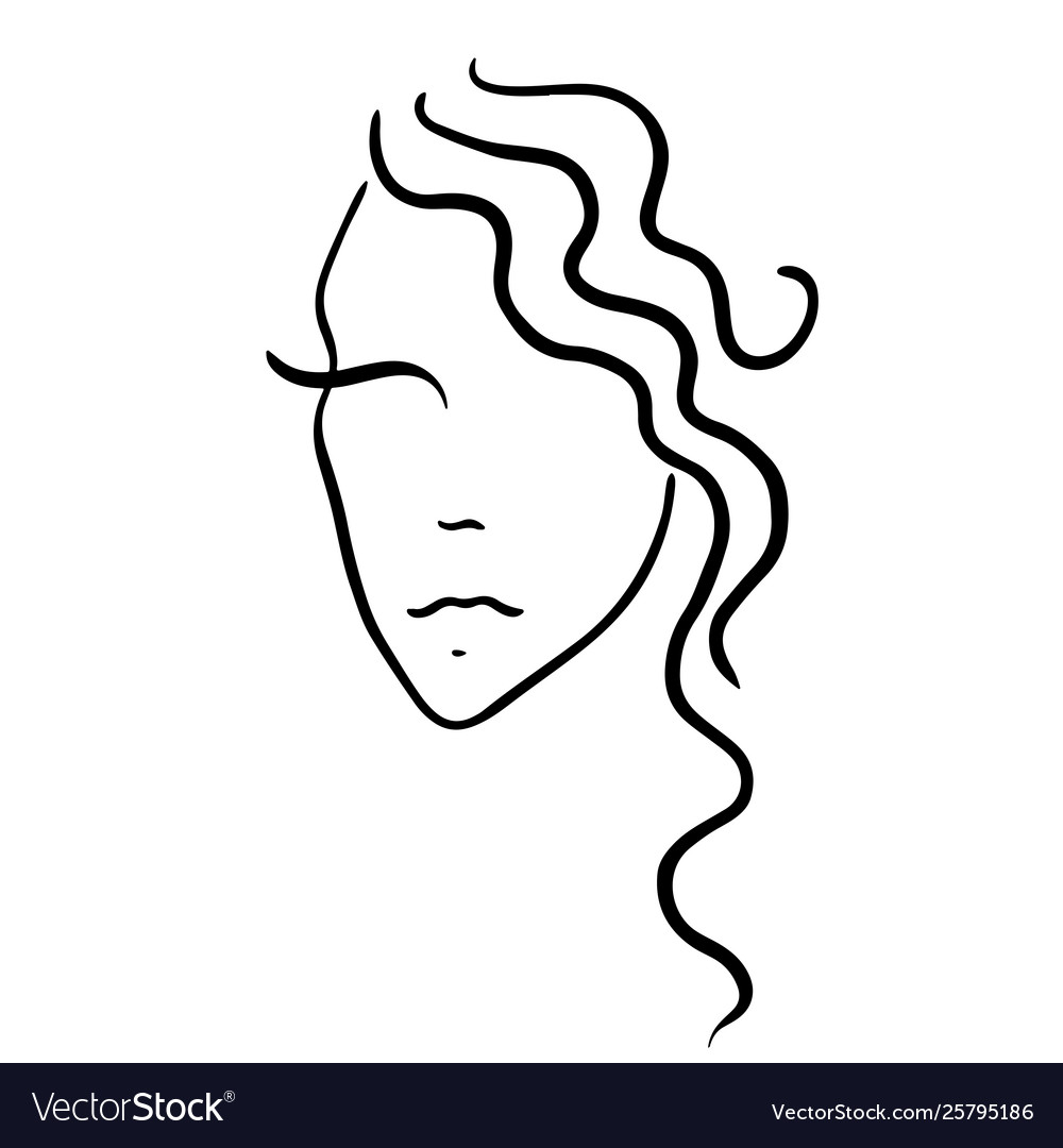 Template logo for beauty products abstract girl